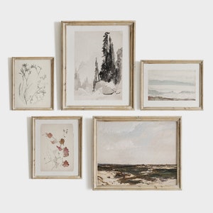 Neutral Gallery Wall SET | Vintage Prints | French Country Landscape Home Decor PRINTABLE #S19