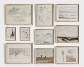 Vintage Gallery Wall Set Beige Neutral Prints PRINTABLE French Country Home Decor S18