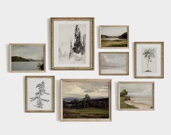 Vintage Gallery Wall Prints Art SET | Landscape Home Decor Digital PRINTABLE | S66