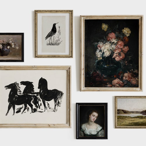 Vintage Gallery Wall Art SET Antique Prints European Decor Etsy