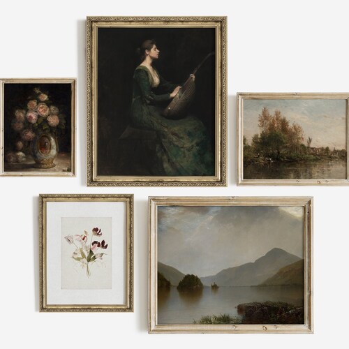 Vintage European Gallery Wall SET Antique Wall Art Set of Etsy