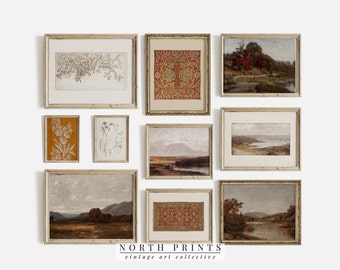 Autumn Gallery Wall Art SET | Vintage Warm Tone Home Decor | Digital PRINTABLE | S10-9