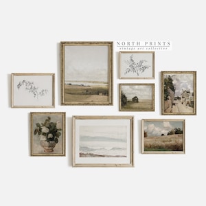 Vintage Neutral Gallery Wall Print SET | European Country Decor | PRINTABLE DOWNLOADS | S8-3