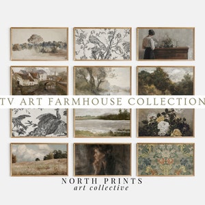 FRAME TV Art Vintage Farmhouse Collection Bundle | Vintage Paintings and Tapestry Art | Digital North Prints | TVS-14