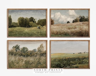 Country Landscape Gallery Wall Print Set | Vintage Paintings | North Pints | DIGITAL PRINTABLE | S4-9