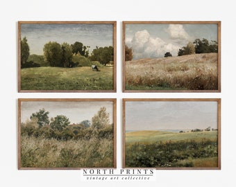 Country Landscape Gallery Wall Print Set | Vintage Paintings | North Pints | DIGITAL PRINTABLE | S4-9