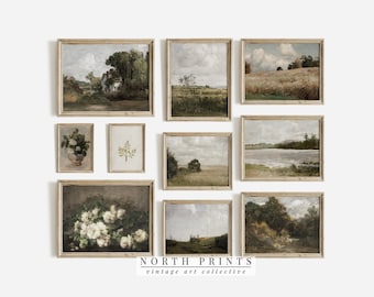 French Country Gallery Wall Art Set | Vintage Living Room Decor | PRINTABLE Collection of 10 | Digital DOWNLOAD | S10-17