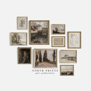 Rustic Gallery Wall Art Set: Vintage Curated European Art Prints (Digital Printable Download) S10-19