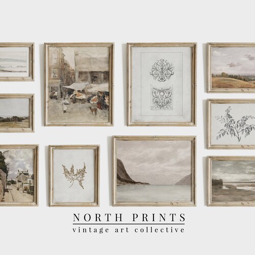 Vintage Rustic Gallery Wall Art SET of 10 Vintage Home Decor Etsy