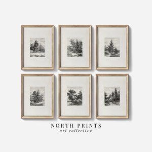 Neutral Landscape Sketch Prints: Gallery Wall Art Set (PRINTABLE Digital Download) S6-24