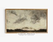 Samsung Frame TV Art Vintage Moody Sunset Landscape DIGITAL Download Painting Antique Art TV03