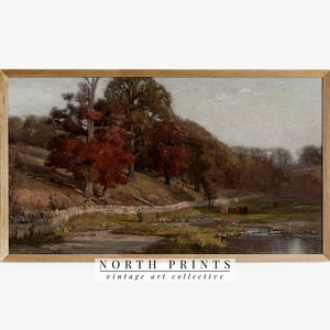 Autumn Landscape Samsung Frame TV Art | Vintage Fall Painting | DIGITAL Download | TV237