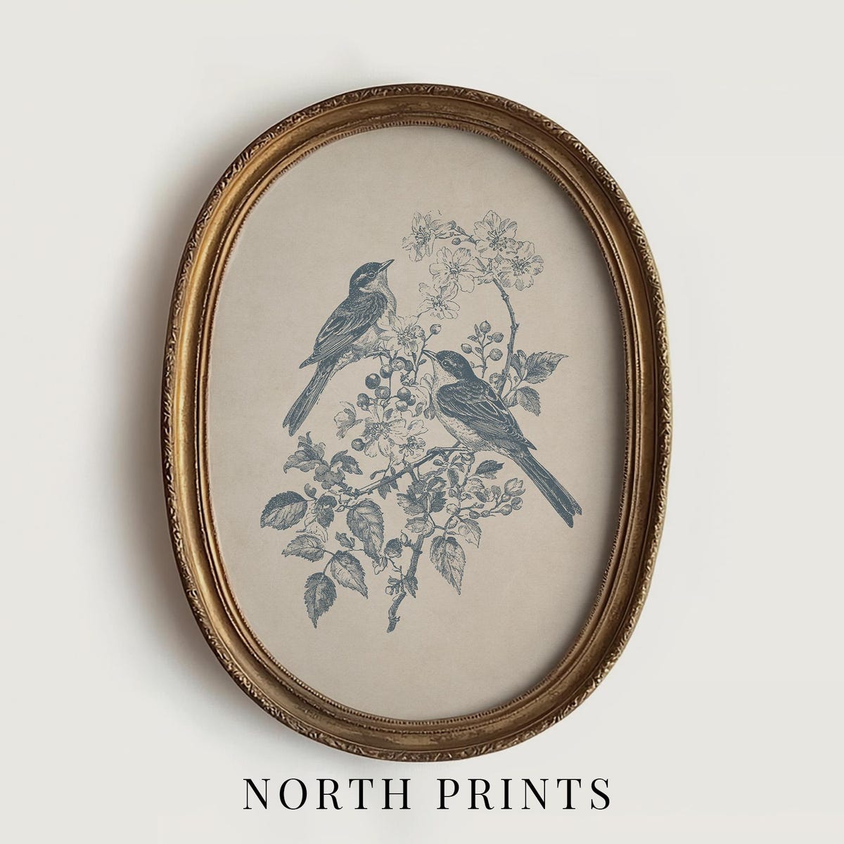 French Country Bird Prints Set: Antique Blue Botanical PRINTABLE Wall Art (digital Download) S2-162 - Etsy