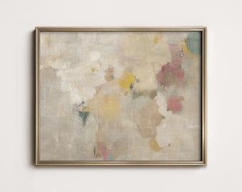 Abstract Expressionist Art Print: Muted Pastel Hues (Digital Download PRINTABLE) 9-32