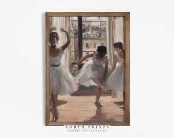 Girls Room Ballerina Painting | Antique Ballet Art Print | Vintage Digital PRINTABLE | 3-112