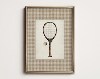 Vintage Tennis Club Art Print: Preppy Sports Country Club Decor (Digital PRINTABLE Download) SP-07