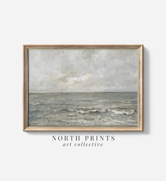 Antique Replica Beach Seascape Art Print Antique Replica Beach Seascape Art Print