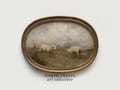 Vintage Sheep Pastoral Landscape Painting, Printable Nursery Wall Art, Rustic Farmhouse Decor, Digital Download North Prints 10-160