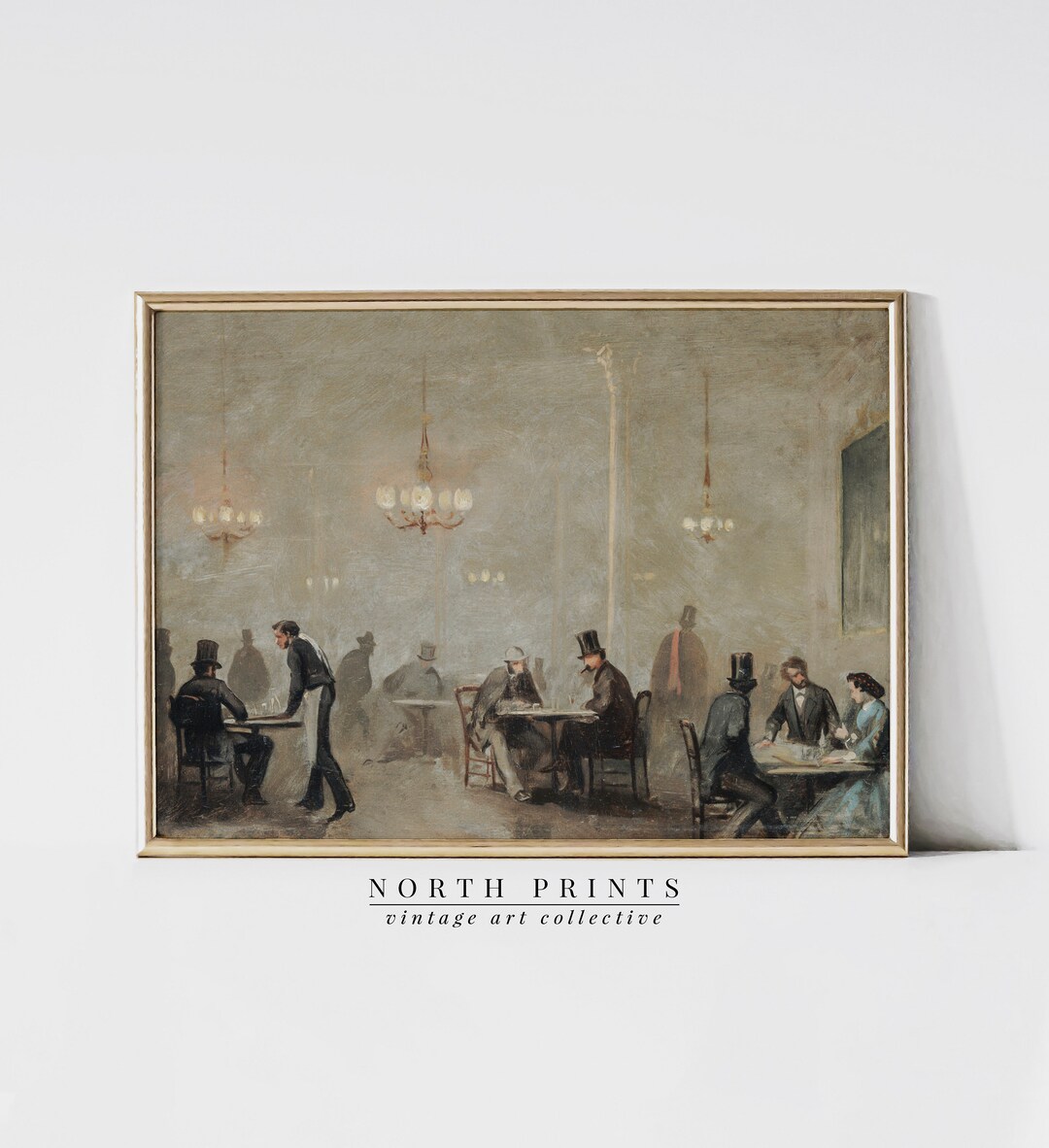 Antique Cafe Painting Vintage Bar Wall Decor Art Print Digital PRINTABLE Download 1078 Etsy
