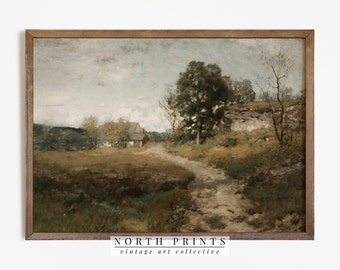 PRINTABLE Landscape Art | Vintage Print Country Landscape Painting | Digital Download #481