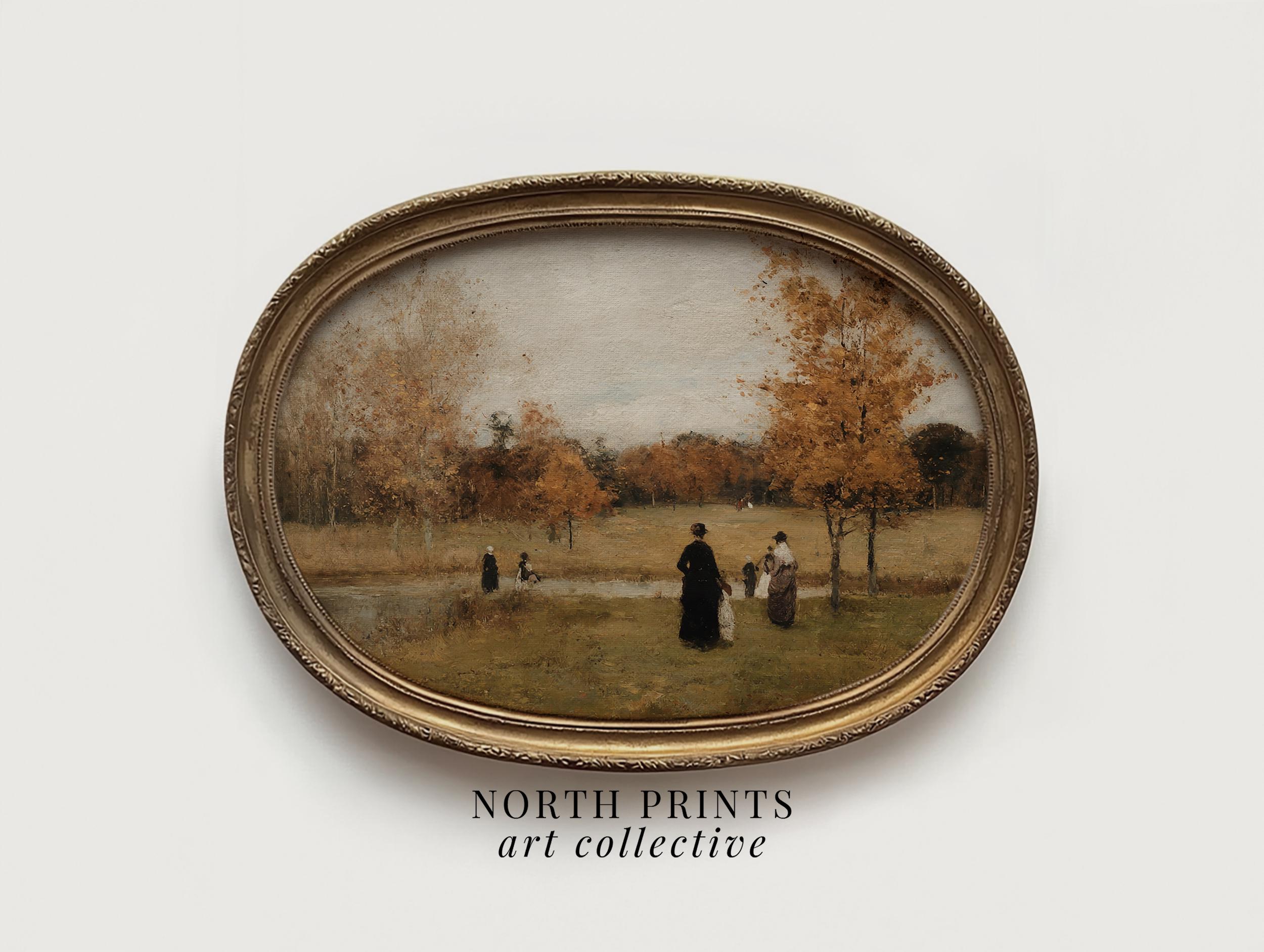 Vintage Fall Landscape Print: Rustic Autumn Wall Art (digital Download ...