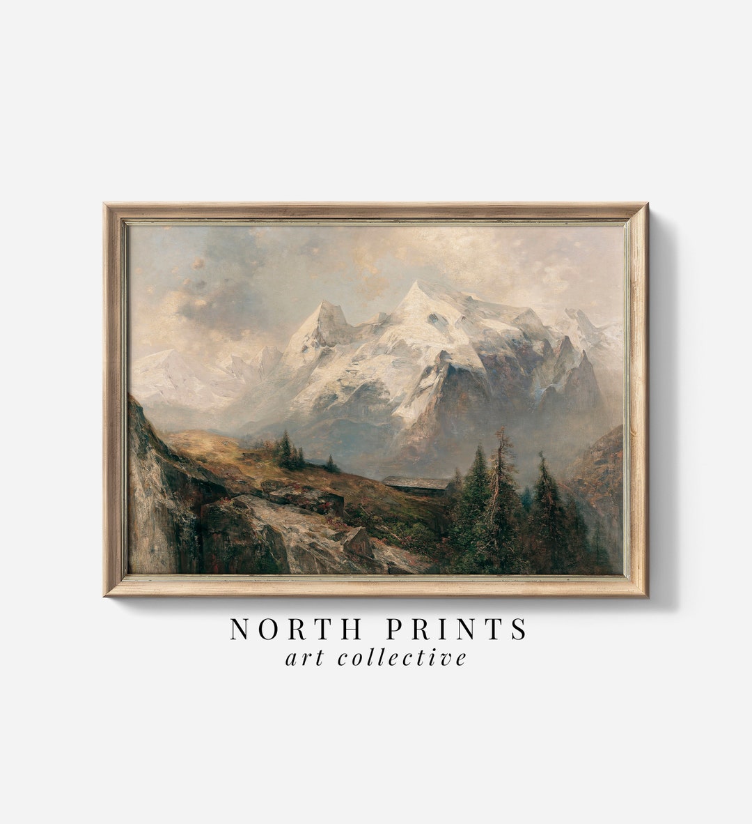絵画 Winter Mountains Wall Murals Nature Winter in the mountains, forest, Alps