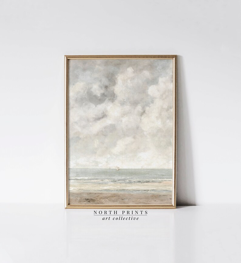 Coastal Beach Print Set: Vintage Farmhouse Wall Art (Printable Digital Download) S2-131 image 4