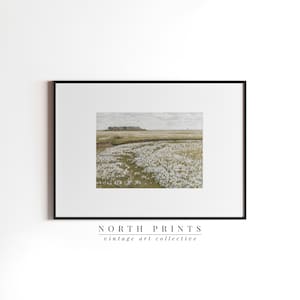 Spring Meadow Painting Vintage Landscape Print Country Field PRINTABLE Digital Download North Prints 4-126 image 5