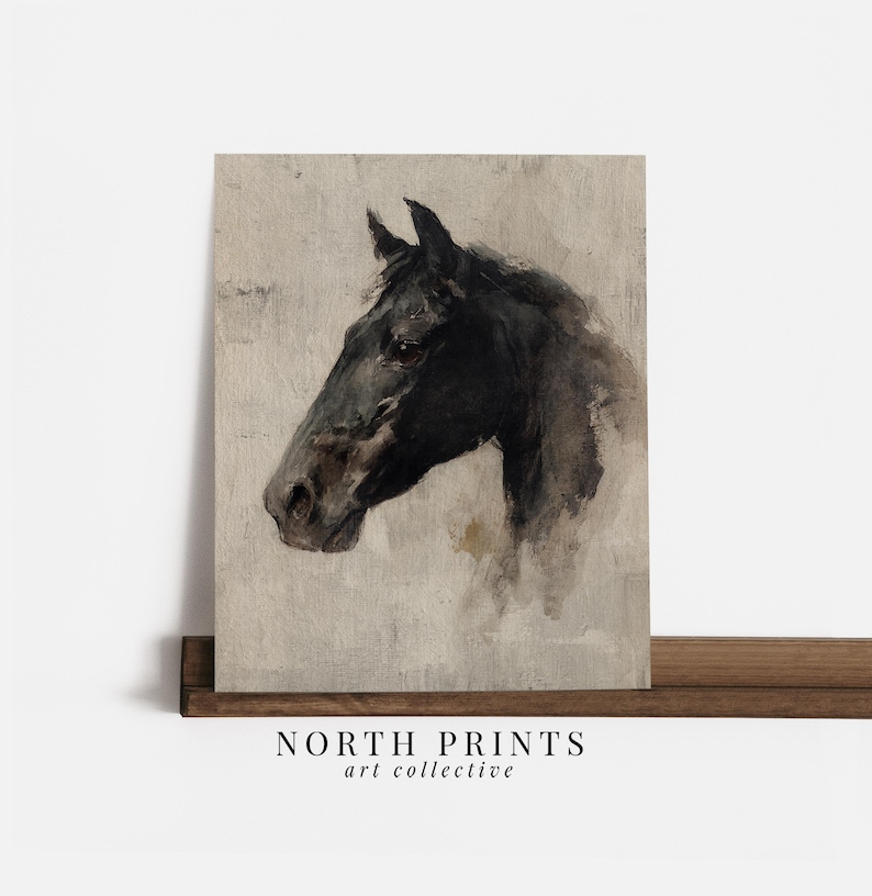 Rustic Horse Design Rustic Horse Wall Art PRINTABLE, Antique Equestrian Heritage Decor ...