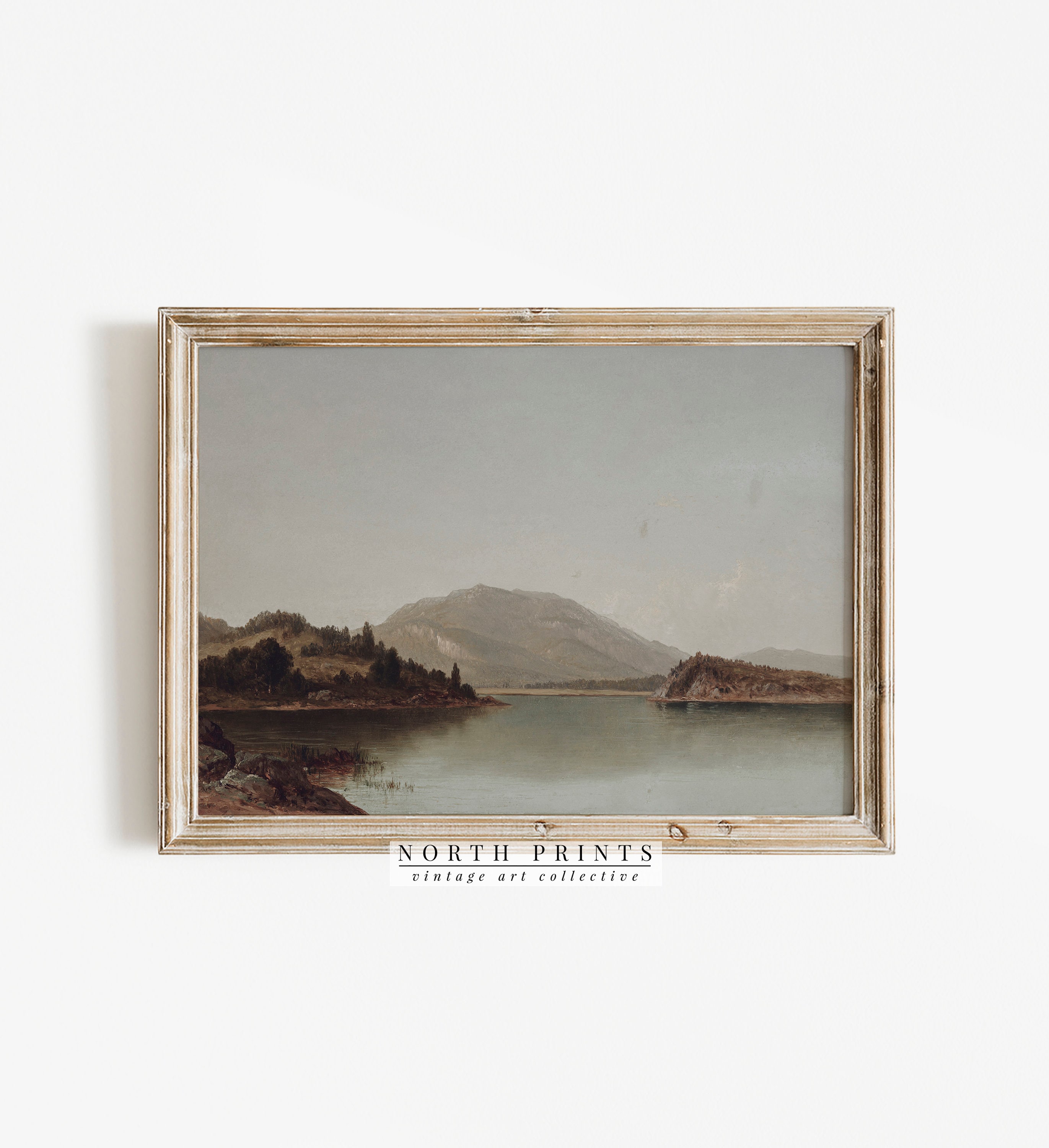 Lake Painting | Vintage Lake House Wall Art | Landscape PRINTABLE
