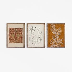 Höstväggkonstset | Vintage heminredning i varma toner | Digitalt utskrivbart | S10-9 bild 6