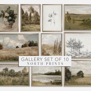 French Country Gallery Wall Art Set: Vintage Landscape Prints (Digital Download Printable) S10-14