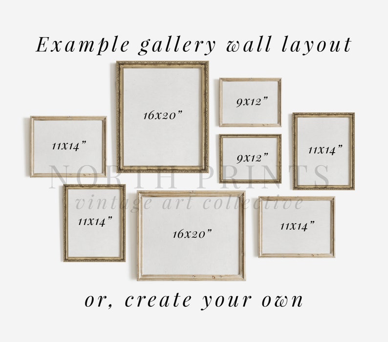 Vintage Gallery Wall Prints Art SET Landscape Home Decor Etsy