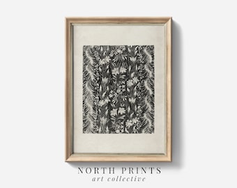 PRINTABLE Antique Neutral Botanical Pattern Art | DIGITAL Downloadable Print | North Prints Art 6-194