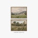 Vintage Landscape Print SET | Summer Country Antique Paintings | Digital PRINTABLE #S02-1 