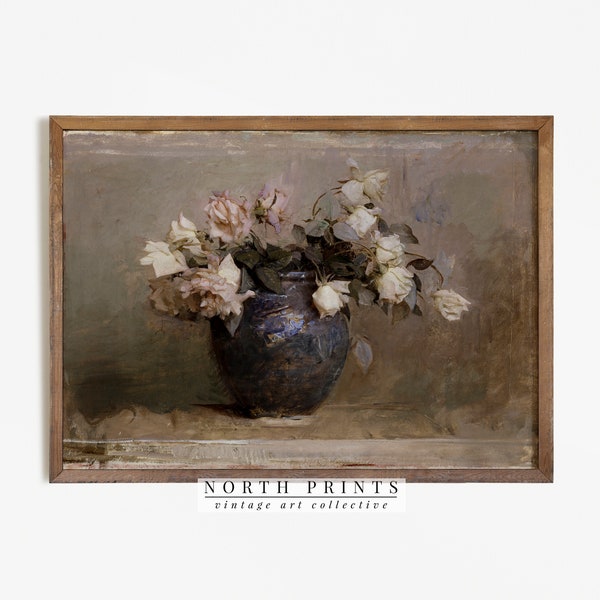 Flower Painting | Vintage Botanical Still Life Print | Rustic European PRINTABLE Digital Wall Art #155