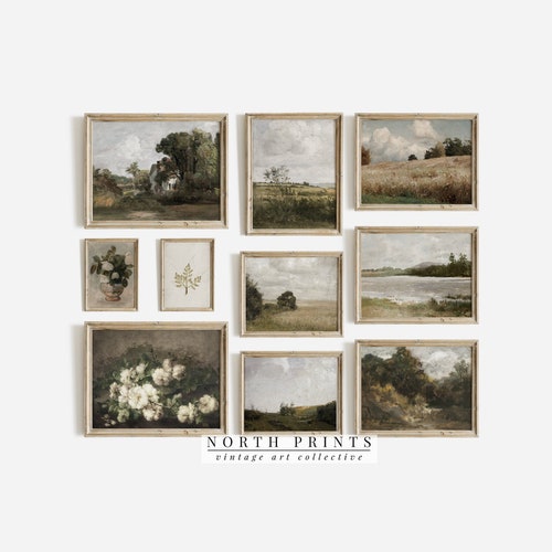 Vintage French Country Gallery Wall Art Set of 10 Prints Etsy