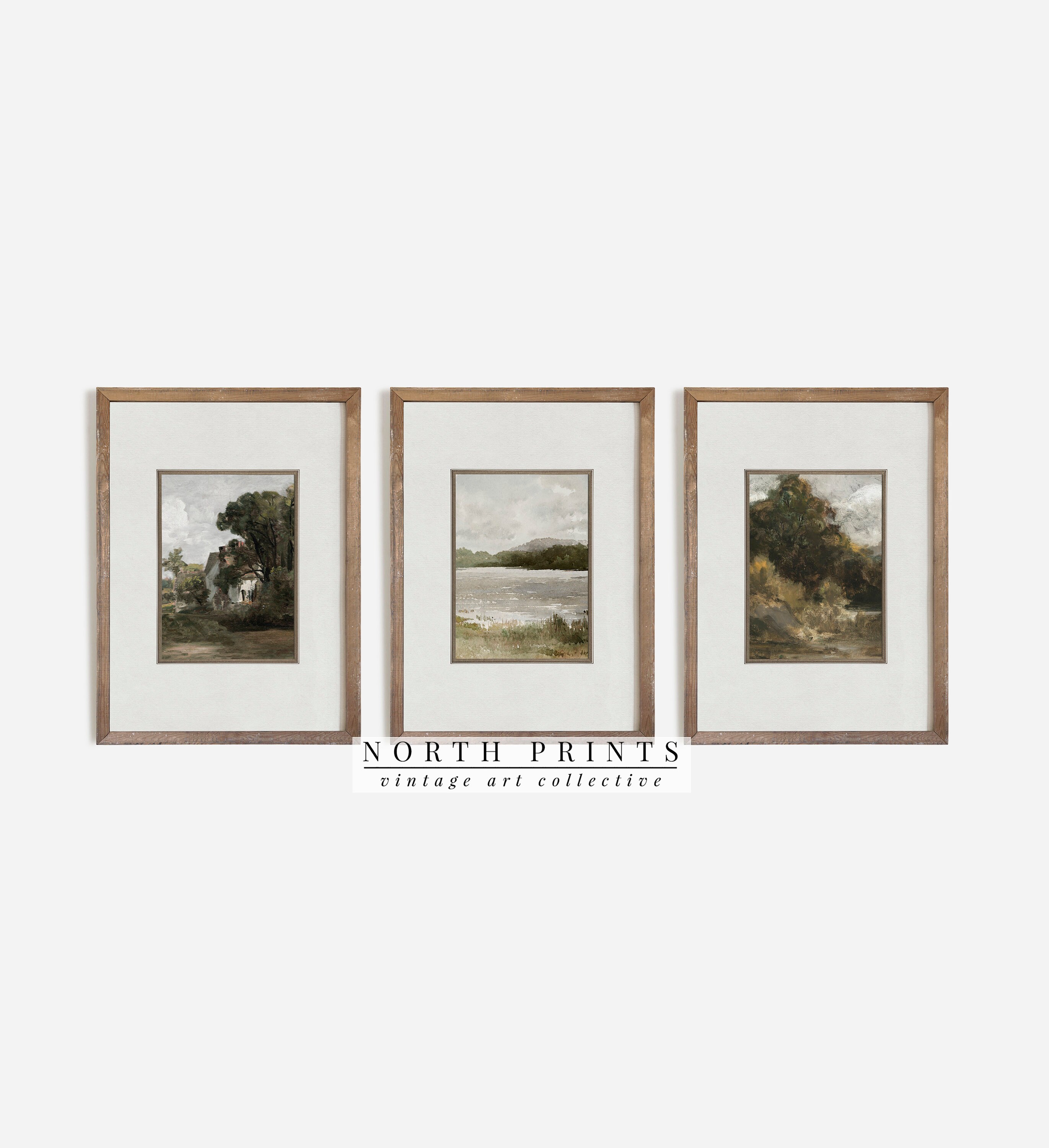 Vintage French Country Landscape Art Prints: Gallery Wall Set ...