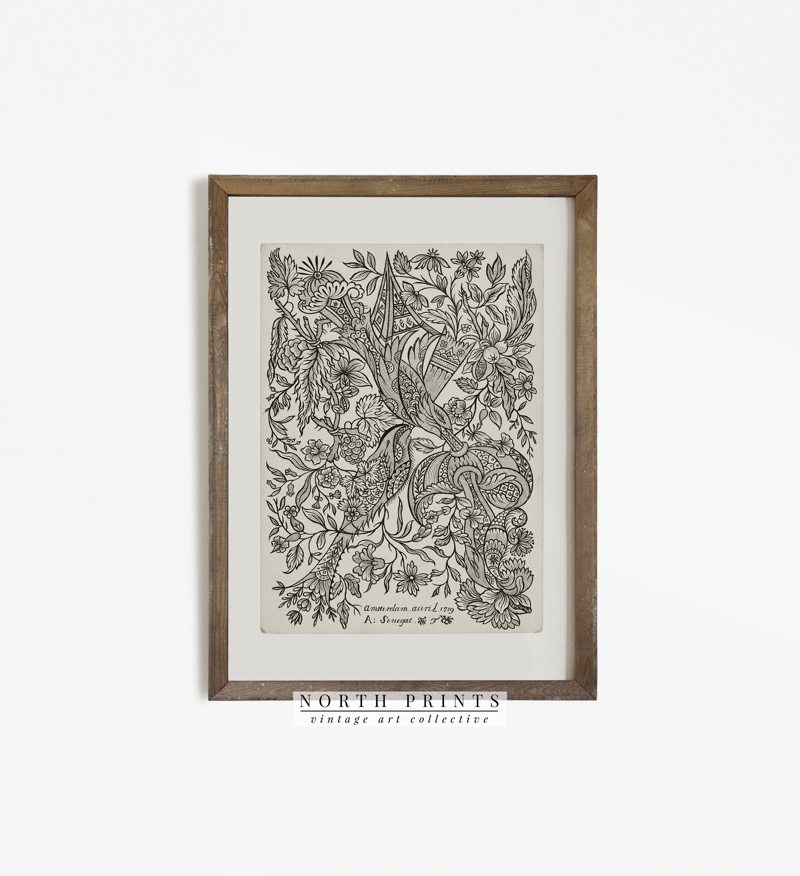 Dessiner l’Antique Vintage Textile Design Etching | Ornate Antique Sketch Art Drawing
