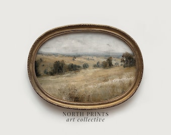 Vintage Pastoral Landscape Painting, English Country Wall Art, Rustic Farmhouse PRINTABLE Digital Download North Prints 11-17