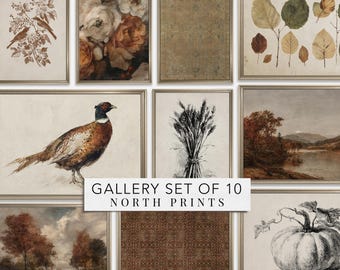 Rustic Harvest Autumn Gallery Wall Art Set of 10: Fall Farmhouse Curated Wall Art Collection PRINTABLE Art (Digital Download) S10-30