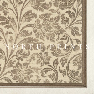 Vintage Printable Tapestry Art Print | Neutral Botanical Pattern Wall ...