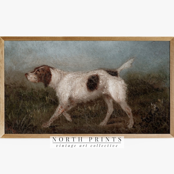 FRAME TV Art | Vintage Hunting Dog Painting Art | North Prints DIGITAL Download | TV348