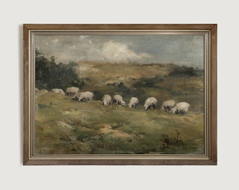 英国　William P. Cartwright 1903年 羊のいる農村風景 il_340x270.7244453217_58qw.jpg