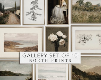 Vintage European Landscape Art Print Set: Farmhouse Gallery Wall (Digital Download Printable) S10-12