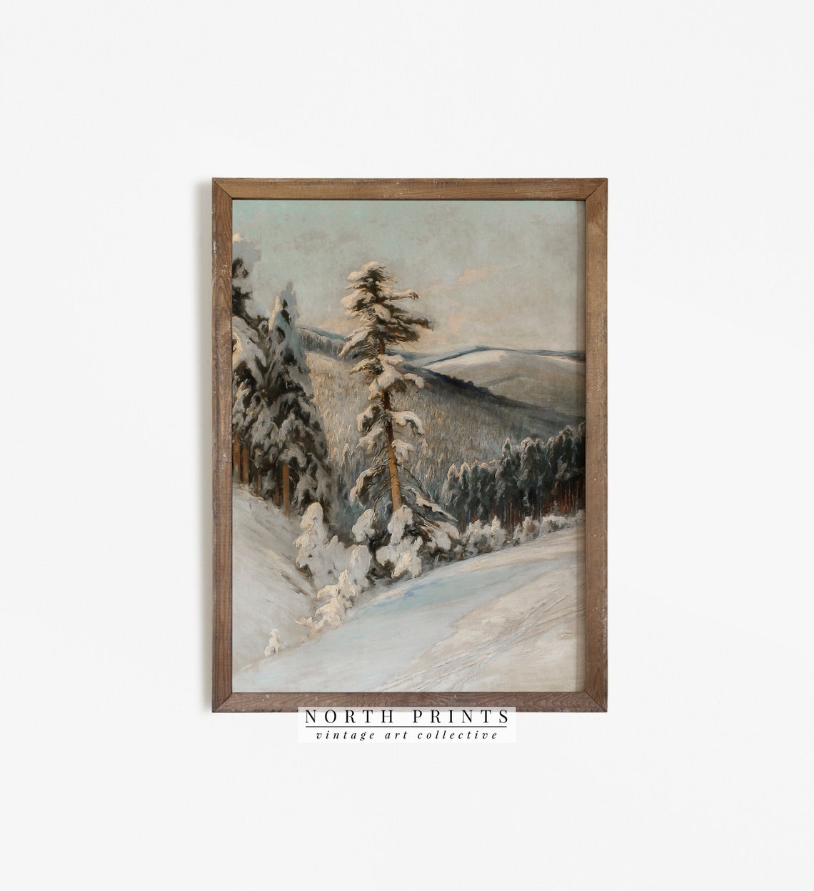 Winter Prints Gallery Wall Vintage Curated Holiday Art SET - Etsy