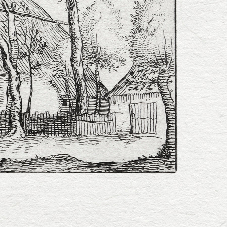 Vintage Landscape Etchings | Antique Drawing Collection