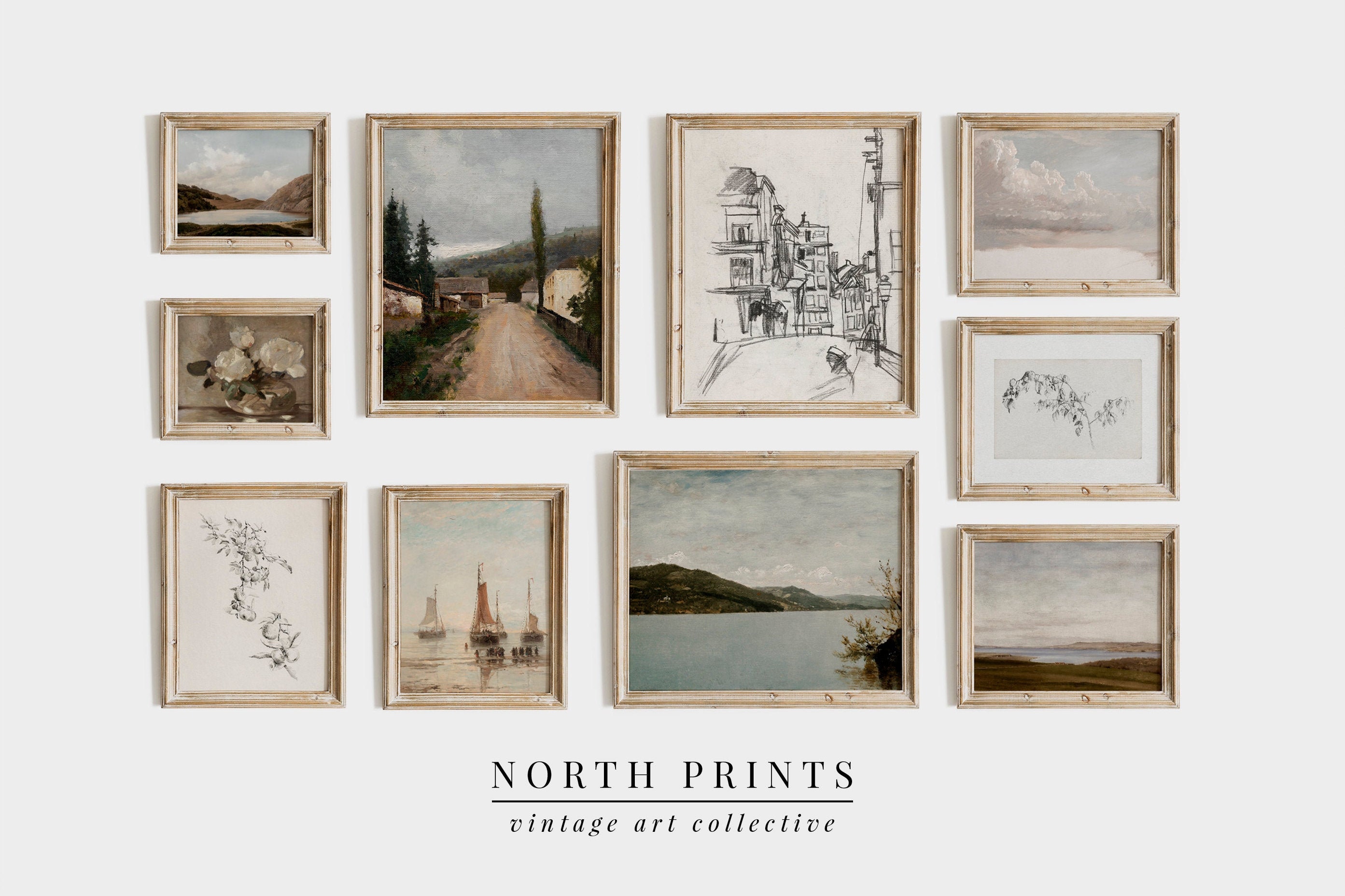 Vintage European Gallery Wall Print SET of 10 Vintage Home Etsy