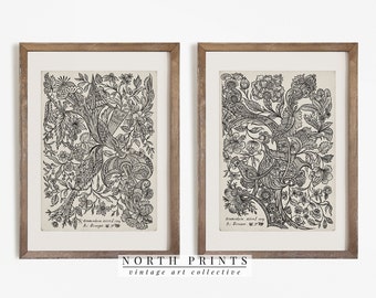 Vintage Textile Design Etching | Ornate Antique Sketch Art Drawing PRINTABLE Download Digital #S2-9