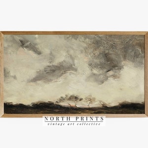 Samsung Frame TV Art | Vintage Moody Sunset Landscape DIGITAL Download Painting | Antique Art #TV03